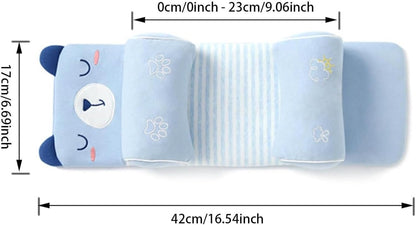 Baby Head Shaping Pillow, Flat Head Pillow, Children's Pillow with Case, Suitable for Babies Sleeping Thin and Flat, Corrects Head Shape, Shapes, Breathable, Silky