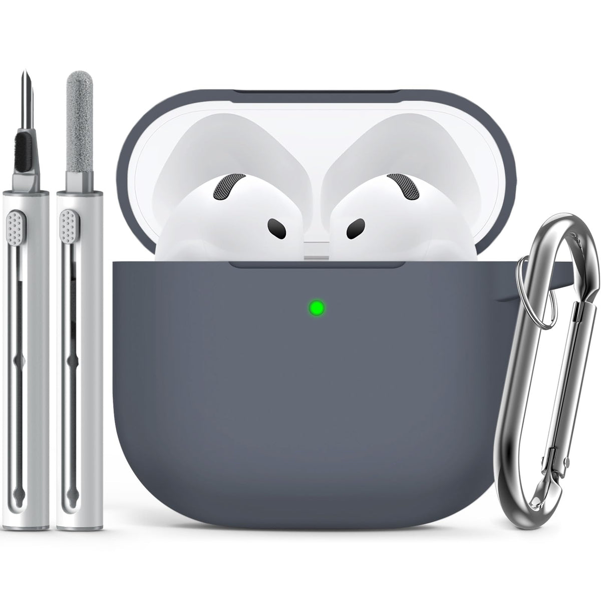 Inesore Compatible with AirPods Pro 3 Case with Cleaning Kit, Silicone Protective Case Cover for Apple Air Pods Pro 3rd (2025), Unisex Design - Black