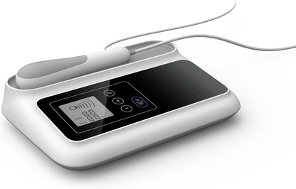 Ultrasound Therapy Machine Portable Massage Device for Muscle and Joint Relief, 5-Level Adjustment Gears, Ultrasonic Physiotherapy Massager Device (White 01)