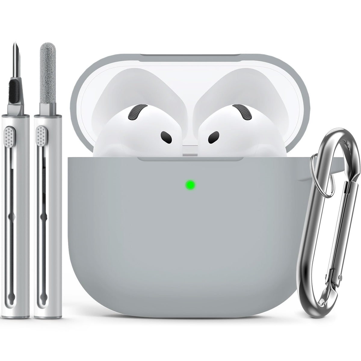 Inesore Compatible with AirPods Pro 3 Case with Cleaning Kit, Silicone Protective Case Cover for Apple Air Pods Pro 3rd (2025), Unisex Design - Black