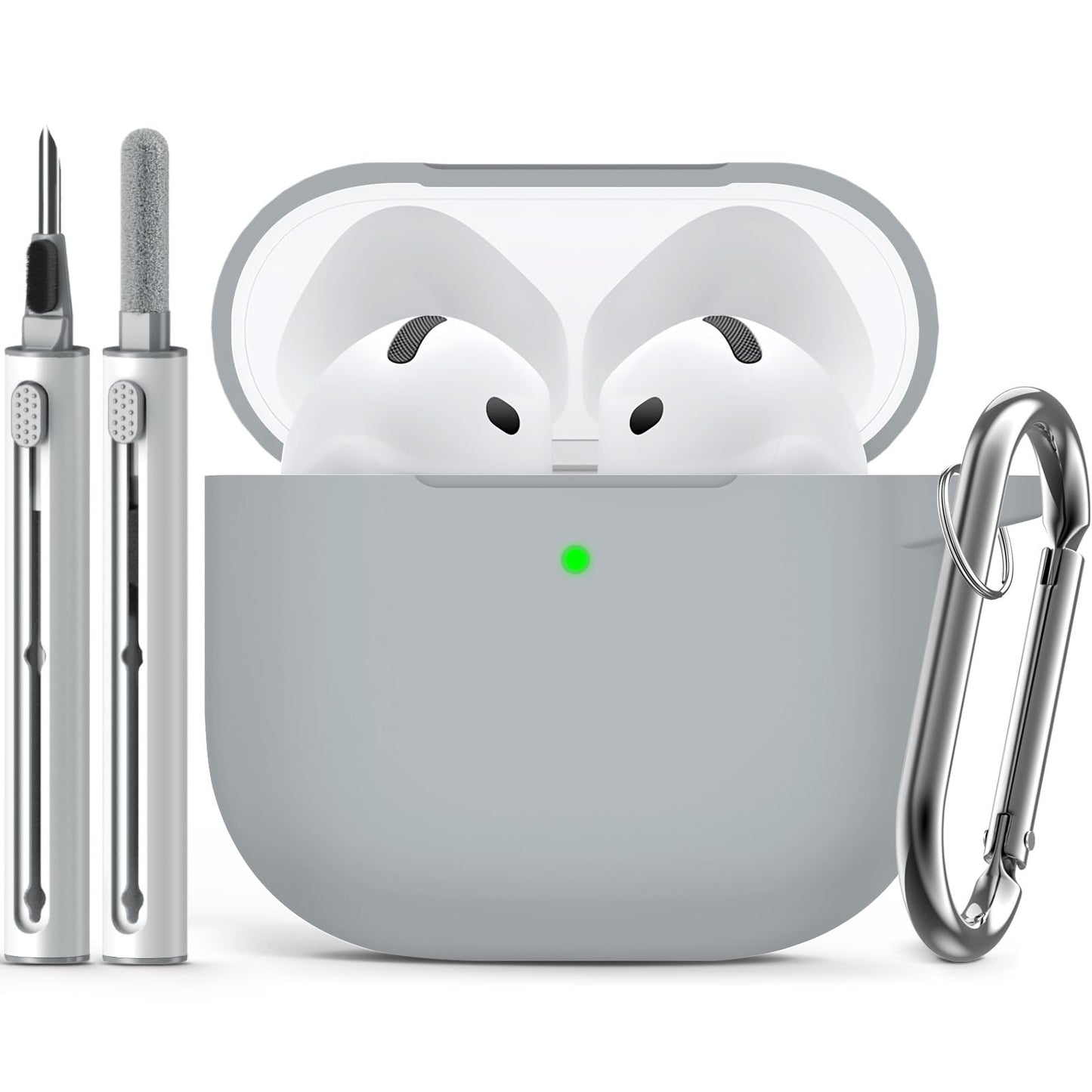 Inesore Compatible with AirPods Pro 3 Case with Cleaning Kit, Silicone Protective Case Cover for Apple Air Pods Pro 3rd (2025), Unisex Design - Black