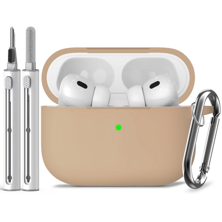 Inesore Compatible with AirPods Pro 3 Case with Cleaning Kit, Silicone Protective Case Cover for Apple Air Pods Pro 3rd (2025), Unisex Design - Black