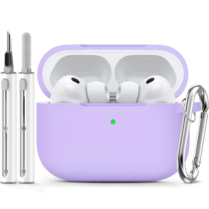 Inesore Compatible with AirPods Pro 3 Case with Cleaning Kit, Silicone Protective Case Cover for Apple Air Pods Pro 3rd (2025), Unisex Design - Black