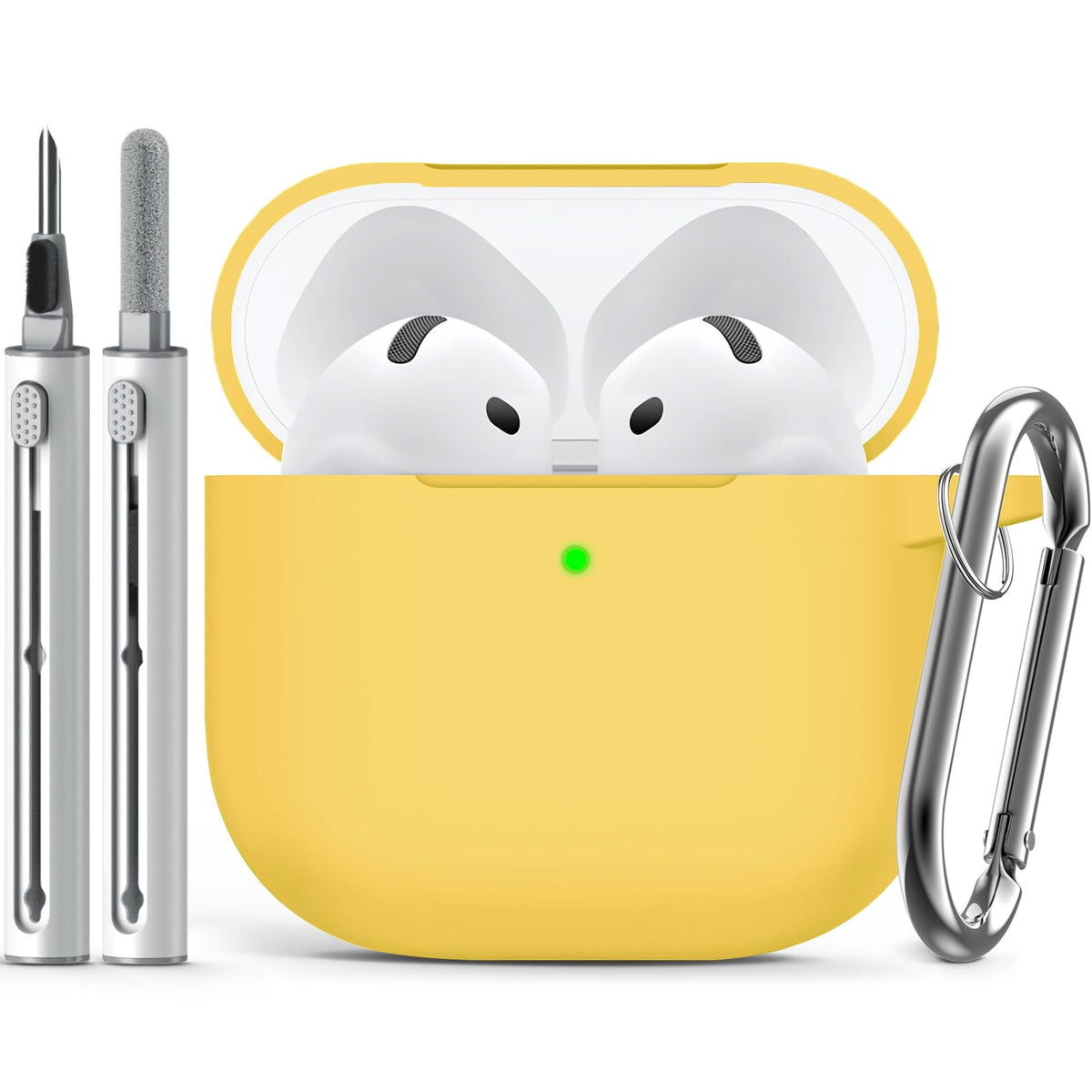 Inesore Compatible with AirPods Pro 3 Case with Cleaning Kit, Silicone Protective Case Cover for Apple Air Pods Pro 3rd (2025), Unisex Design - Black