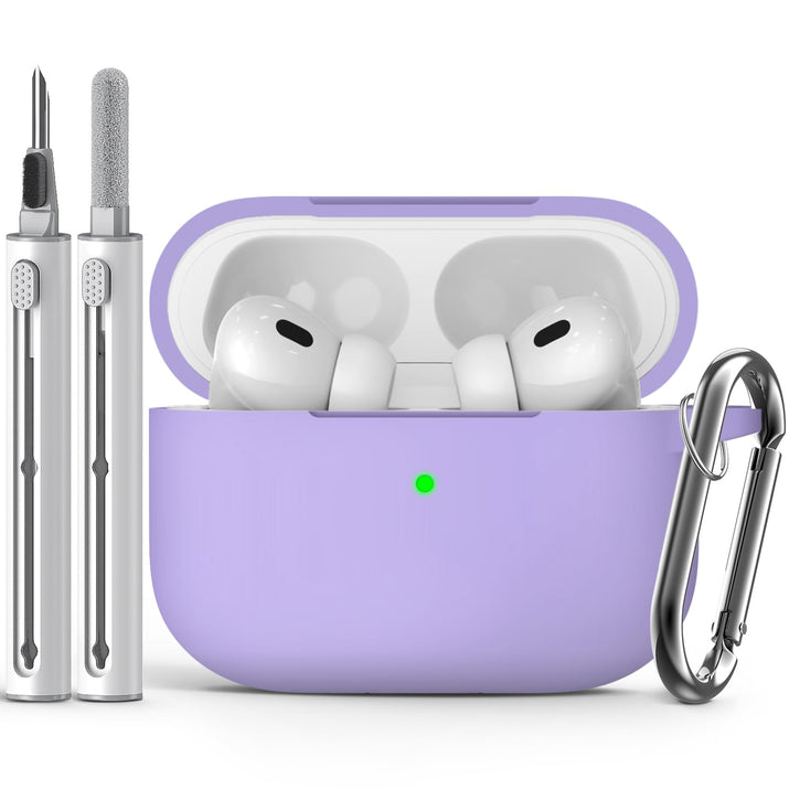 Inesore Compatible with AirPods Pro 3 Case with Cleaning Kit, Silicone Protective Case Cover for Apple Air Pods Pro 3rd (2025), Unisex Design - Black