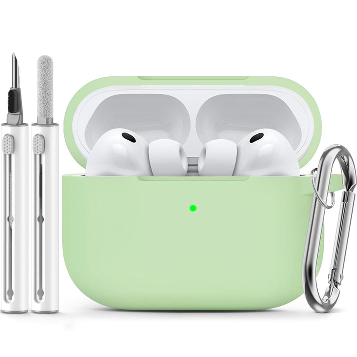 Inesore Compatible with AirPods Pro 3 Case with Cleaning Kit, Silicone Protective Case Cover for Apple Air Pods Pro 3rd (2025), Unisex Design - Black