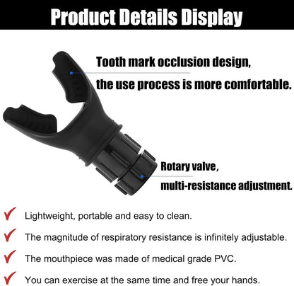 Professional Oxyfit Breathing Lung Trainer - Oxygen Flow Breath Trainer Exerciser for Resistance Breathing, Improve Lung Capacity, Portable Expansion Training Sport for Men Women Respiratory Therapy