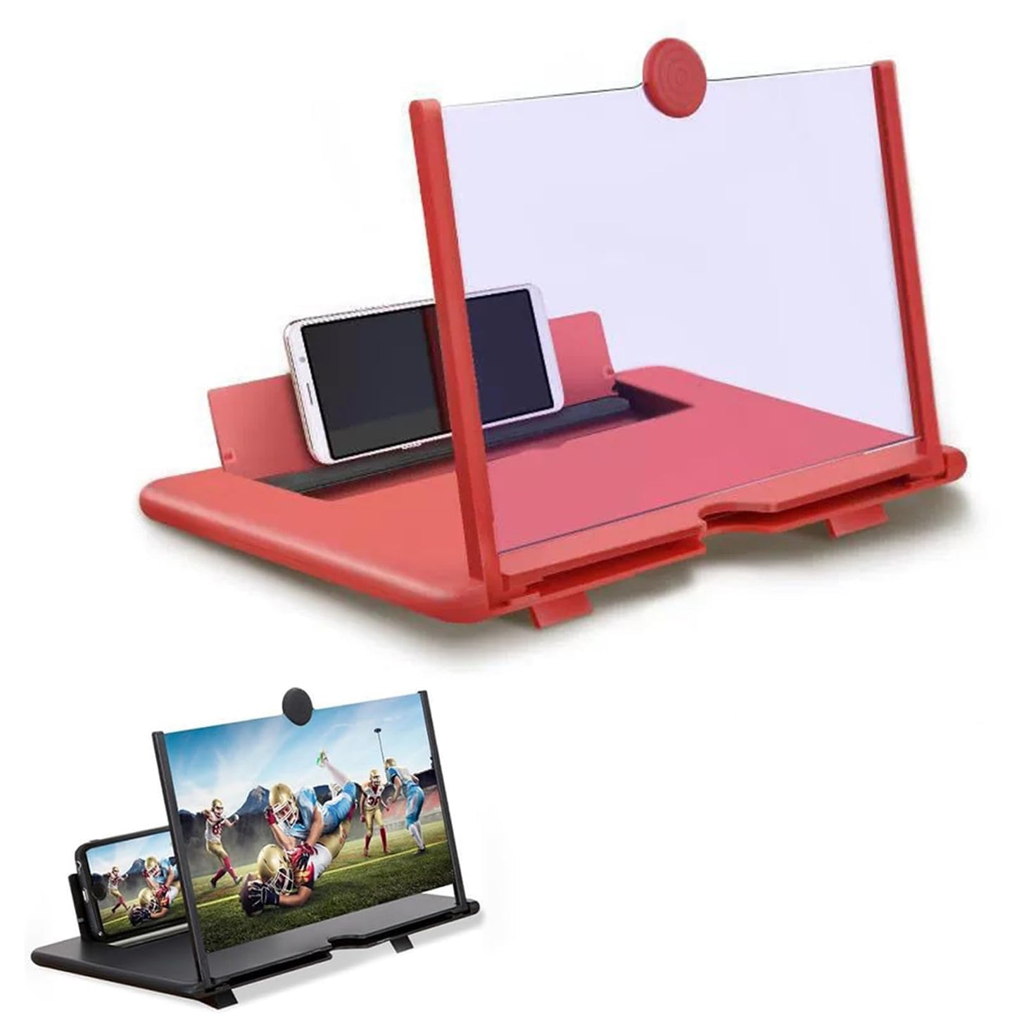 Screen Magnifier 2026 Newest Version, 3d Hd Mobile Phone Screen Amplifier,Screens Magnifier For Cell Phone, Compatible With All Smartphones,3d Movies Magnifiers Gadgets for Gifts (black,12in)