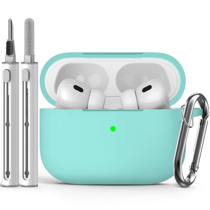 Inesore Compatible with AirPods Pro 3 Case with Cleaning Kit, Silicone Protective Case Cover for Apple Air Pods Pro 3rd (2025), Unisex Design - Black