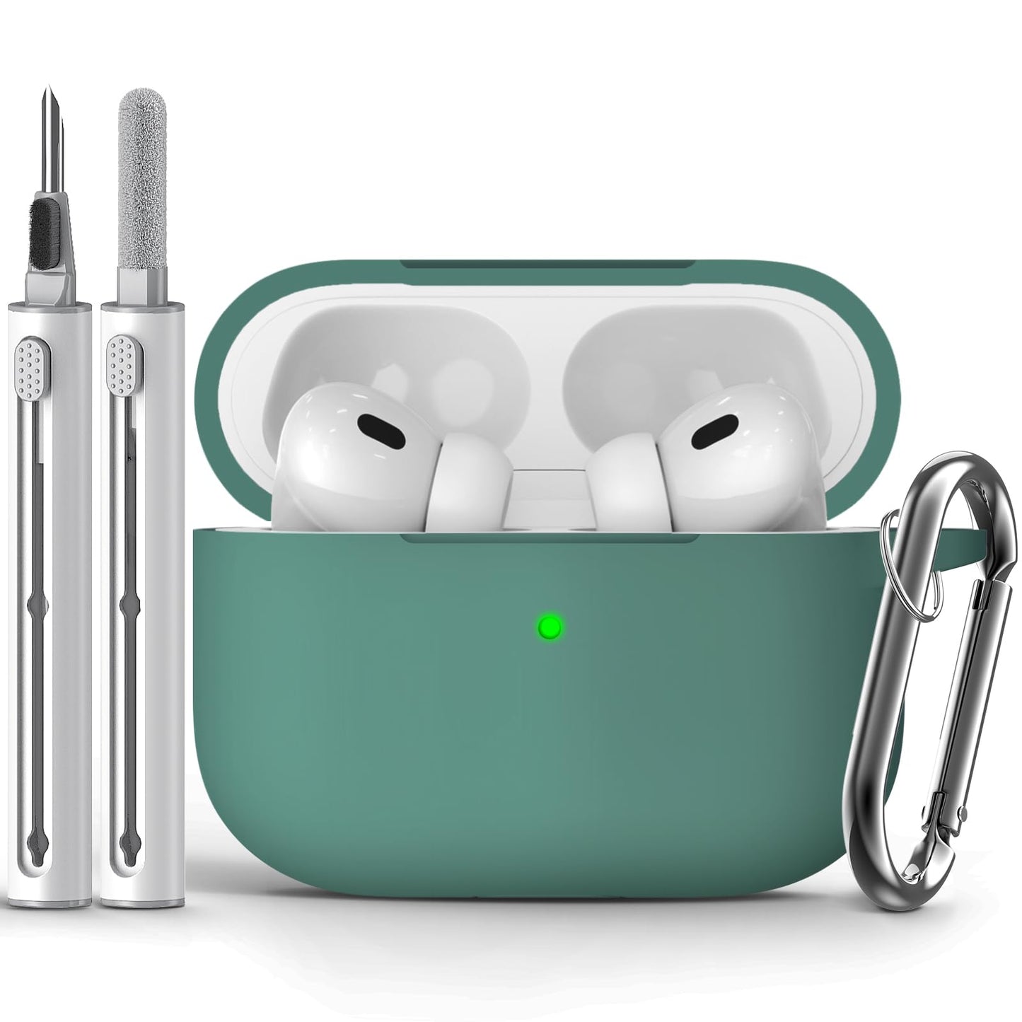 Inesore Compatible with AirPods Pro 3 Case with Cleaning Kit, Silicone Protective Case Cover for Apple Air Pods Pro 3rd (2025), Unisex Design - Black