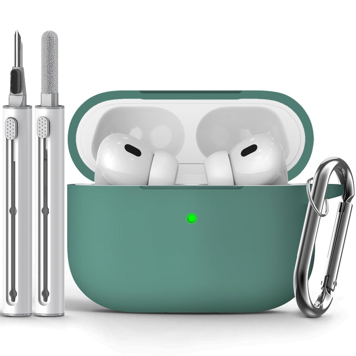 Inesore Compatible with AirPods Pro 3 Case with Cleaning Kit, Silicone Protective Case Cover for Apple Air Pods Pro 3rd (2025), Unisex Design - Black