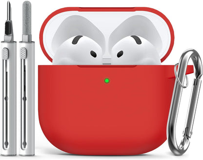 Inesore Compatible with AirPods Pro 3 Case with Cleaning Kit, Silicone Protective Case Cover for Apple Air Pods Pro 3rd (2025), Unisex Design - Black