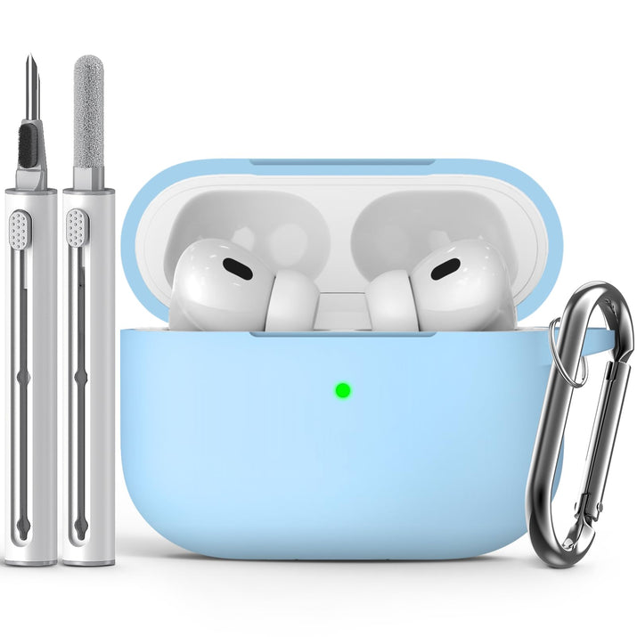 Inesore Compatible with AirPods Pro 3 Case with Cleaning Kit, Silicone Protective Case Cover for Apple Air Pods Pro 3rd (2025), Unisex Design - Black