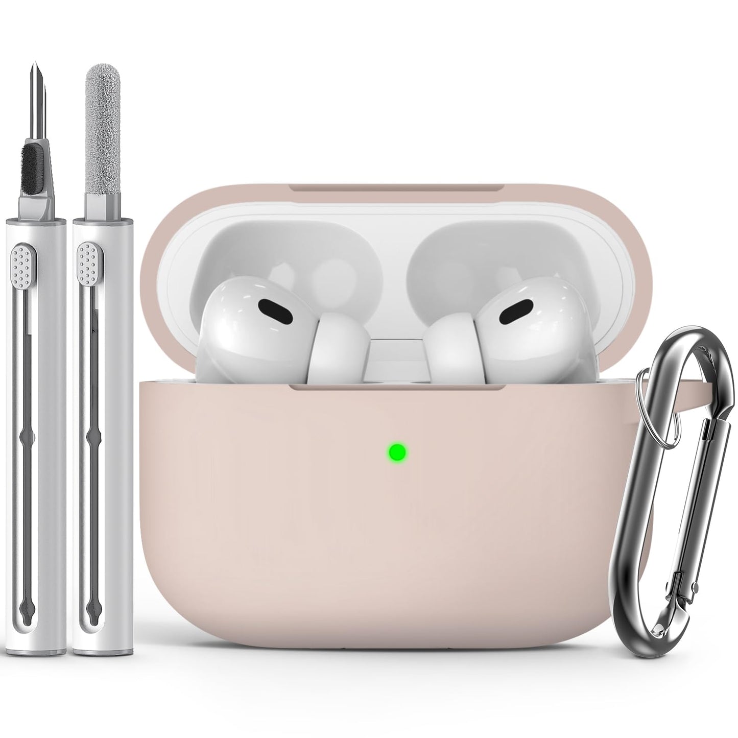 Inesore Compatible with AirPods Pro 3 Case with Cleaning Kit, Silicone Protective Case Cover for Apple Air Pods Pro 3rd (2025), Unisex Design - Black