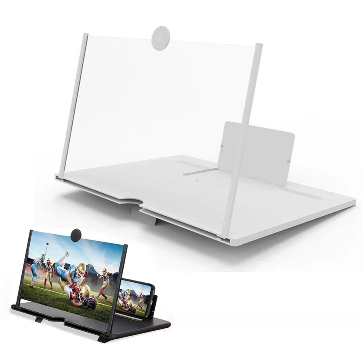 Screen Magnifier 2026 Newest Version, 3d Hd Mobile Phone Screen Amplifier,Screens Magnifier For Cell Phone, Compatible With All Smartphones,3d Movies Magnifiers Gadgets for Gifts (black,12in)