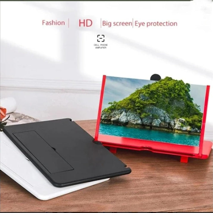 Screen Magnifier 2026 Newest Version, 3d Hd Mobile Phone Screen Amplifier,Screens Magnifier For Cell Phone, Compatible With All Smartphones,3d Movies Magnifiers Gadgets for Gifts (black,12in)