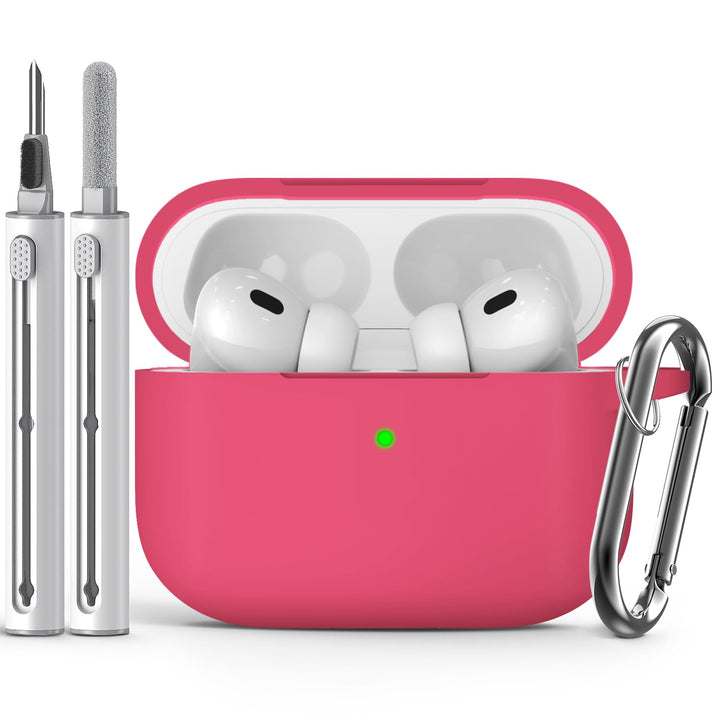 Inesore Compatible with AirPods Pro 3 Case with Cleaning Kit, Silicone Protective Case Cover for Apple Air Pods Pro 3rd (2025), Unisex Design - Black