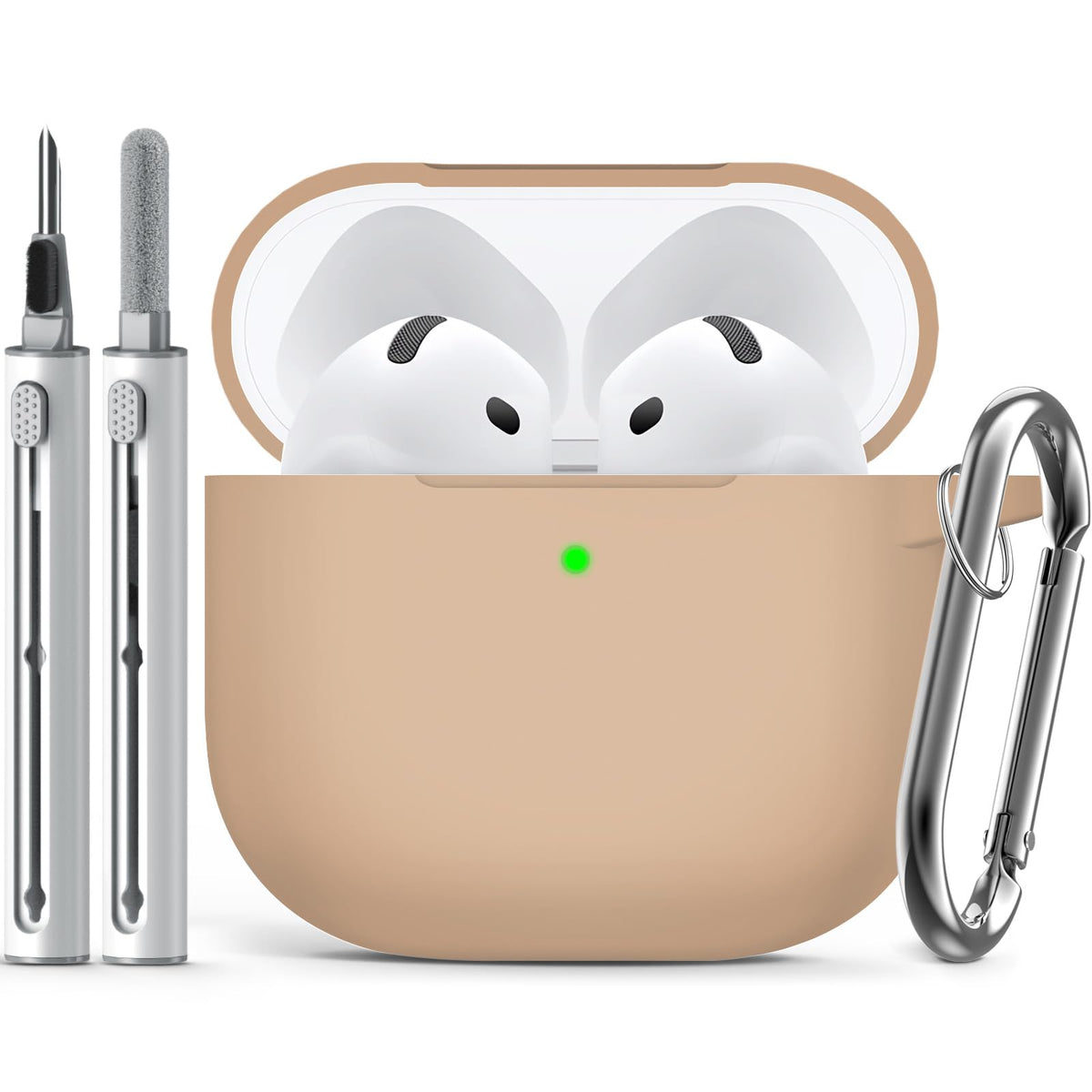 Inesore Compatible with AirPods Pro 3 Case with Cleaning Kit, Silicone Protective Case Cover for Apple Air Pods Pro 3rd (2025), Unisex Design - Black