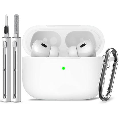 Inesore Compatible with AirPods Pro 3 Case with Cleaning Kit, Silicone Protective Case Cover for Apple Air Pods Pro 3rd (2025), Unisex Design - Black