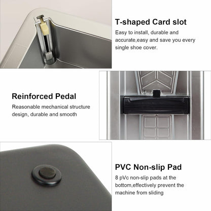 Automatic Shoe Cover Dispenser, Portable Shoe Cover Dispenser with Disposable Plastic Boots and Shoe Covers for Home, Office, Factory (200 PCS)