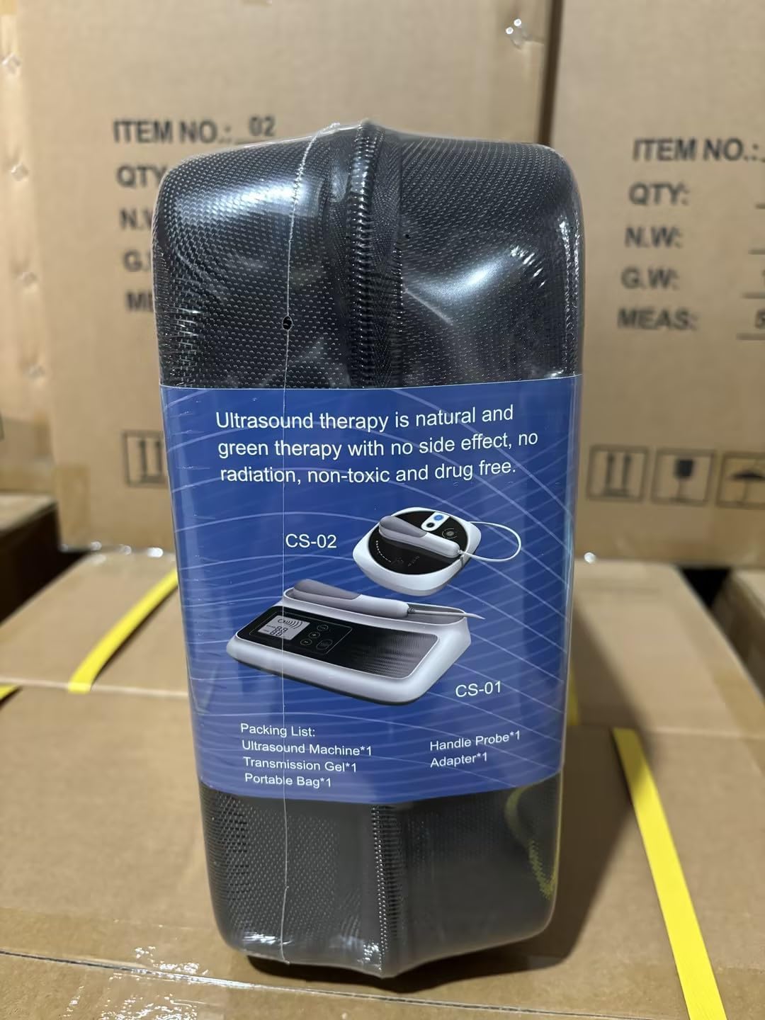 Ultrasound Therapy Machine Portable Massage Device for Muscle and Joint Relief, 5-Level Adjustment Gears, Ultrasonic Physiotherapy Massager Device (White 01)