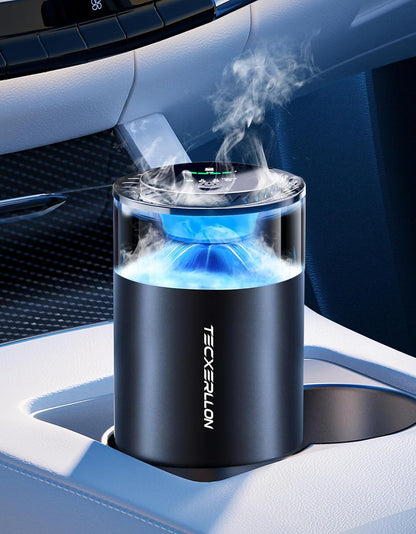 Car Diffuser Air Freshener with Smart Spray Modes, 1600 Sprays, USB-C Rechargeable, Auto On/Off, Essential Oil Level Indicator, 650mAh Battery, 2 Signature Scents, Ambient Light