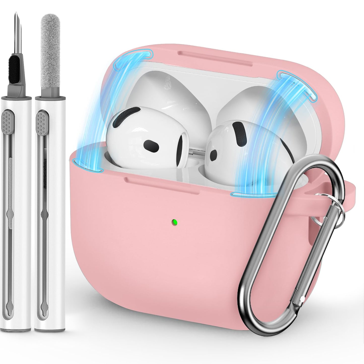 Inesore Compatible with AirPods Pro 3 Case with Cleaning Kit, Silicone Protective Case Cover for Apple Air Pods Pro 3rd (2025), Unisex Design - Black