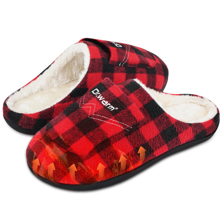 Dr.warm Electric Heated Slippers, Unisex Heating Slipper Winter with Rechargeable Battery for Women Men