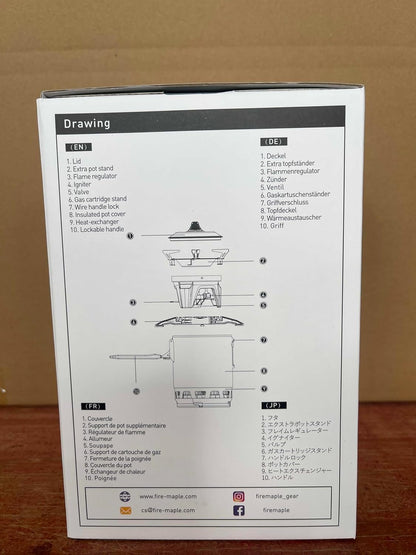 Fire-Maple FMS-X3 0.8 Litre Camping Stove Portable Gas Backpacking Stove with Electric ignition Pot Support & Fuel Can Stabiliser Jet Burner Pot System for Outdoor Trekking Hiking(Black)