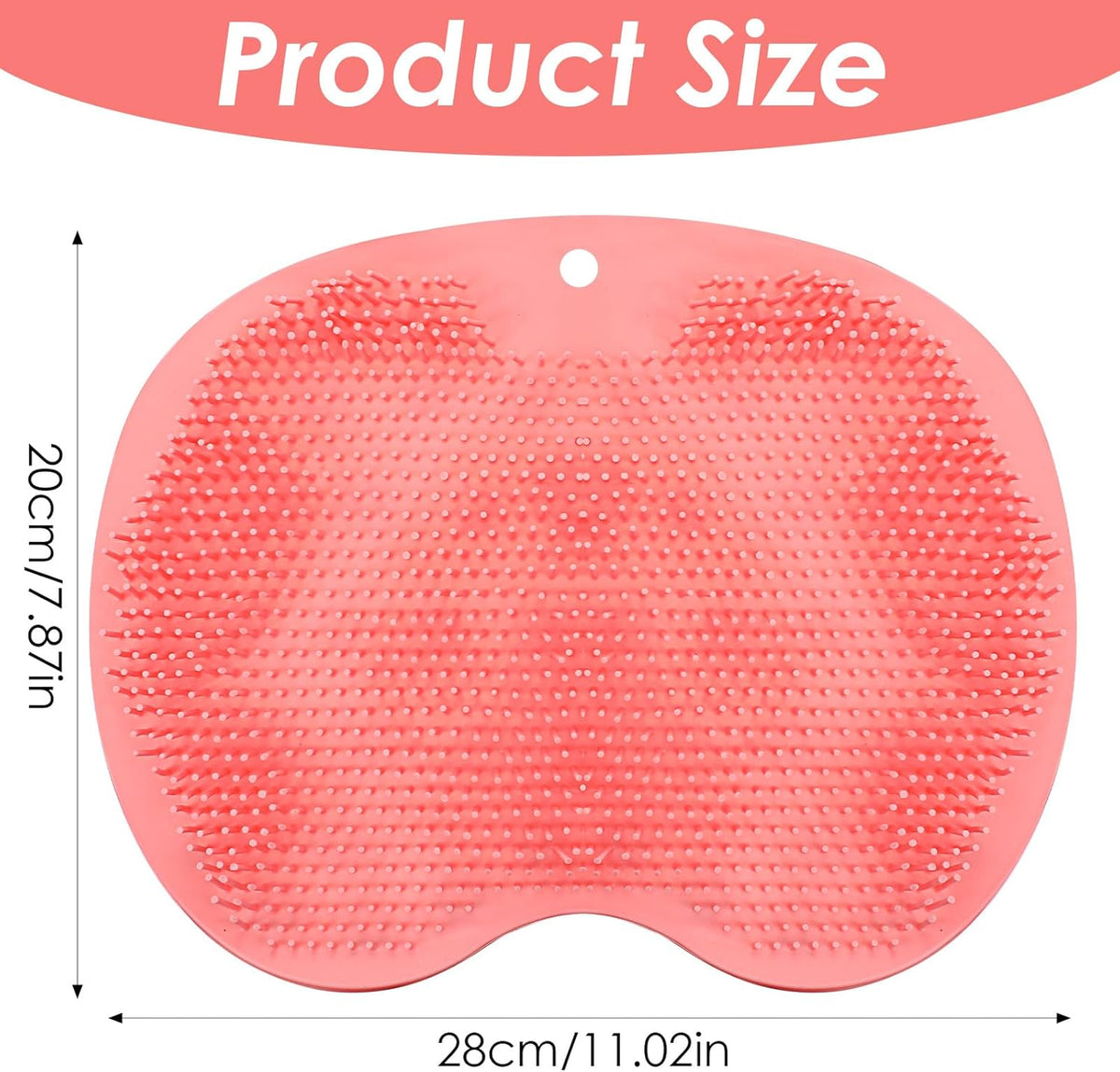 Foot Scrubber Mat,Silicone Foot Scrubber for Shower,Feet Washer for Shower Floor with Non-Slip Suction Cups,Exfoliating Bath Wash Pad,Feet and Back Scrubbers for Showers Floor, Pink