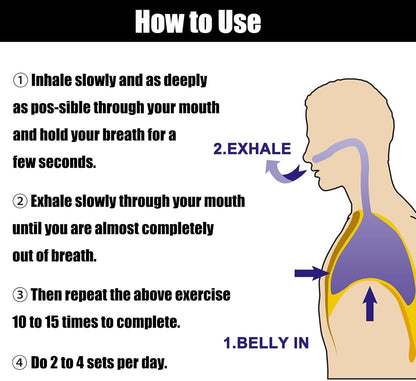 Professional Oxyfit Breathing Lung Trainer - Oxygen Flow Breath Trainer Exerciser for Resistance Breathing, Improve Lung Capacity, Portable Expansion Training Sport for Men Women Respiratory Therapy