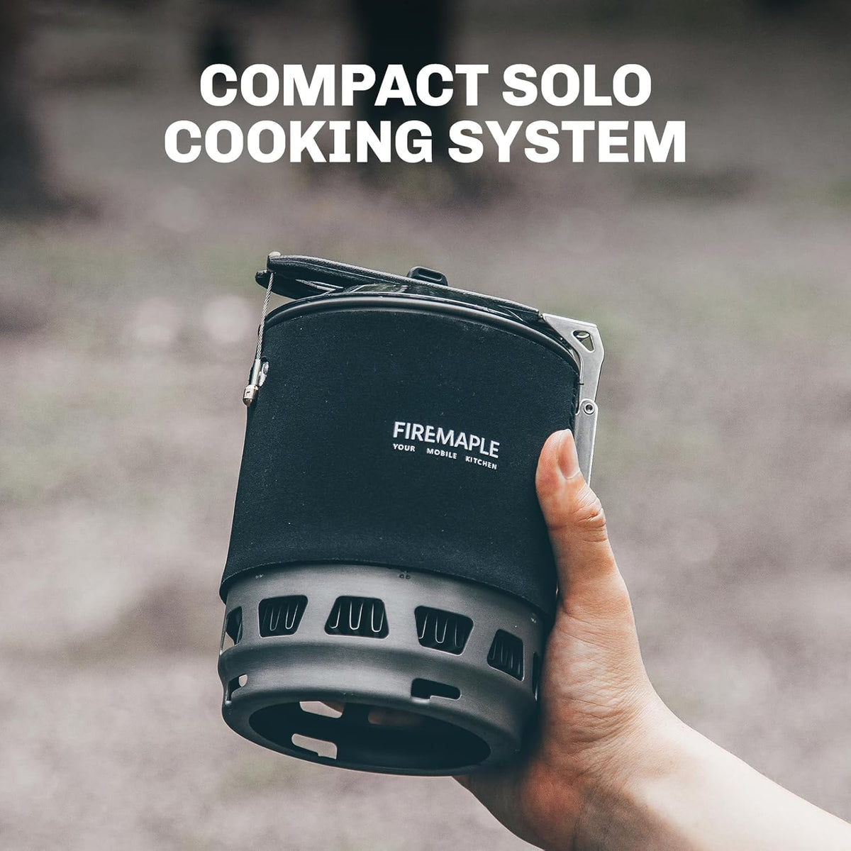 Fire-Maple FMS-X3 0.8 Litre Camping Stove Portable Gas Backpacking Stove with Electric ignition Pot Support & Fuel Can Stabiliser Jet Burner Pot System for Outdoor Trekking Hiking(Black)