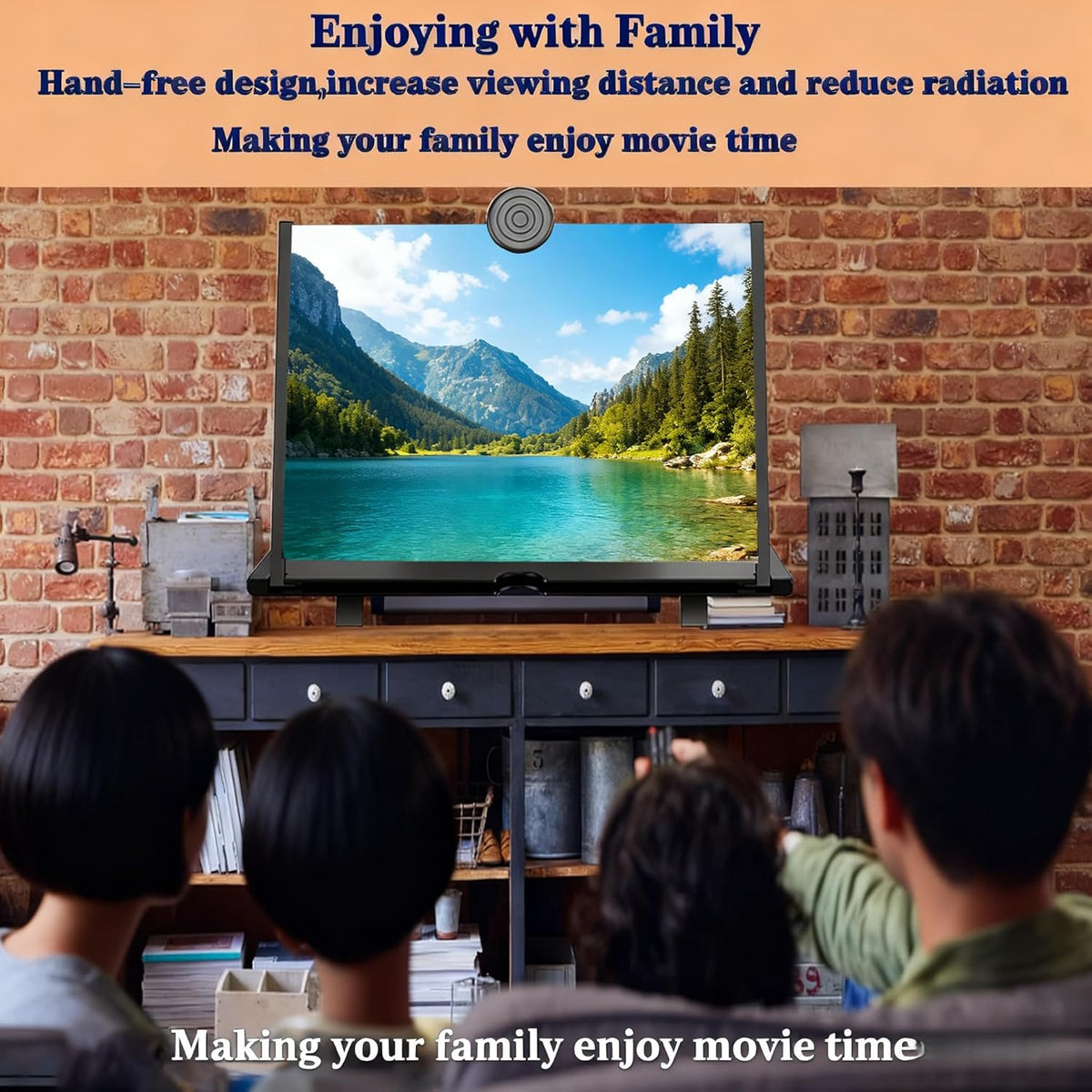 Screen Magnifier 2026 Newest Version, 3d Hd Mobile Phone Screen Amplifier,Screens Magnifier For Cell Phone, Compatible With All Smartphones,3d Movies Magnifiers Gadgets for Gifts (black,12in)