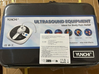 Ultrasound Therapy Machine Portable Massage Device for Muscle and Joint Relief, 5-Level Adjustment Gears, Ultrasonic Physiotherapy Massager Device (White 01)