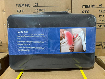 Ultrasound Therapy Machine Portable Massage Device for Muscle and Joint Relief, 5-Level Adjustment Gears, Ultrasonic Physiotherapy Massager Device (White 01)